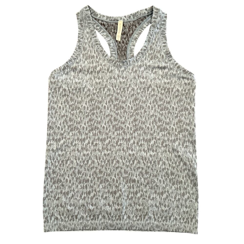 Athleta Racerback Tank Top, Blue & Gray Abstract, Women’s Medium